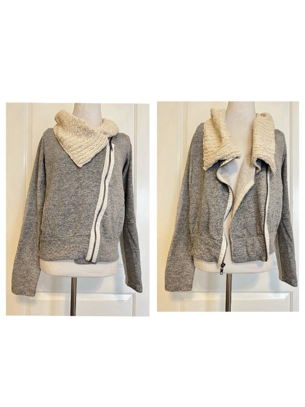 Dolan T-Shirt Los Angeles Anthropologie Sweatshirt Moto Jacket Zip Designer M